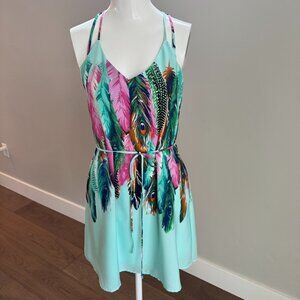 Pink Owl Mini Tribal Dress